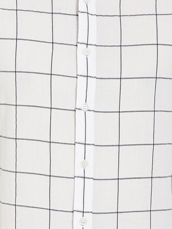white checkered casual shirt - 16042882 - Zoom Image - 4