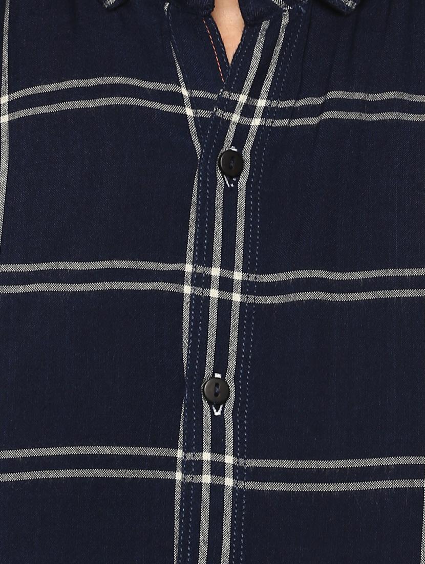 blue cotton casual shirt - 16043125 - Zoom Image - 4