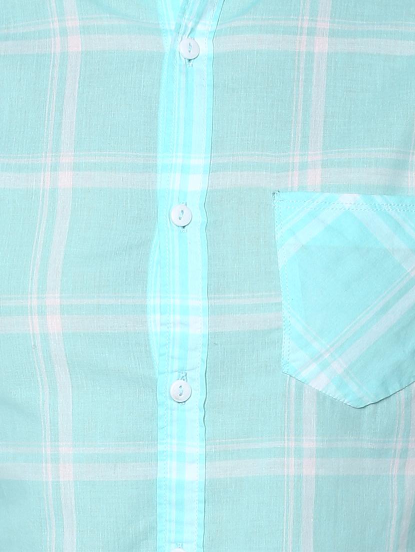 blue checkered casual shirt - 16043185 - Zoom Image - 4