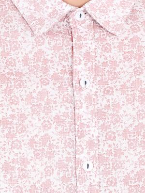 pink cotton blend casual shirt - 16043445 - Standard Image - 4