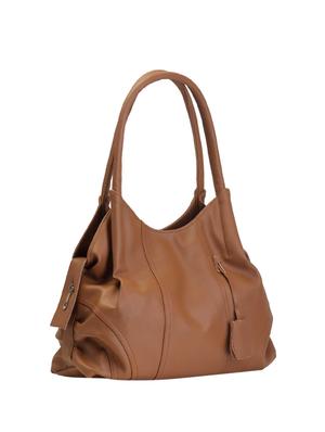 tan leatherette (pu) regular handbag - 16045190 - Standard Image - 4