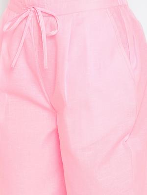 pleat detail drawstring cropped pant - 16046979 - Standard Image - 4