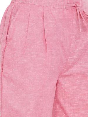 pleat detail drawstring cropped pant - 16046985 - Standard Image - 4