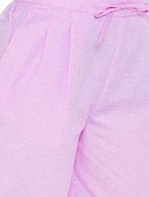 pleat detail drawstring cropped pant - 16046987 - Standard Image - 4