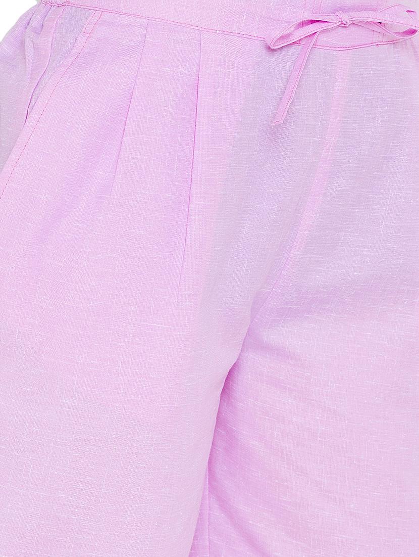 pleat detail drawstring cropped pant - 16046987 - Zoom Image - 4