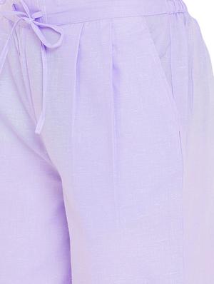 pleat detail drawstring cropped pant - 16046989 - Standard Image - 4
