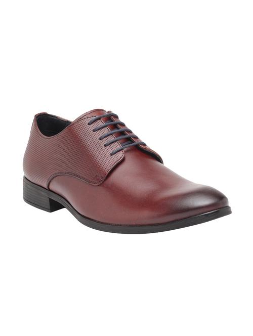 brown leather lace-up derbys - 16047165 - Standard Image - 1
