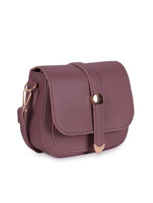 purple leatherette (pu) regular sling bag - 16047442 - Standard Image - 4