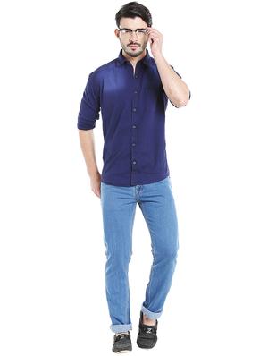 blue cotton casual shirt - 16047704 - Standard Image - 4