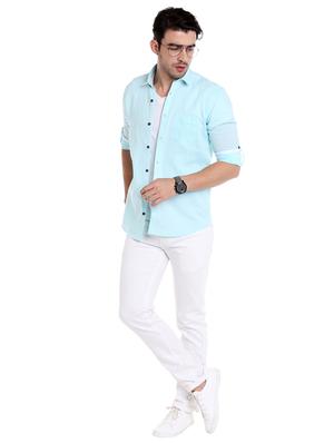 blue cotton casual shirt - 16047713 - Standard Image - 4