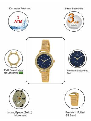 metal strap analog watch (53042cmly) - 16048514 - Standard Image - 4