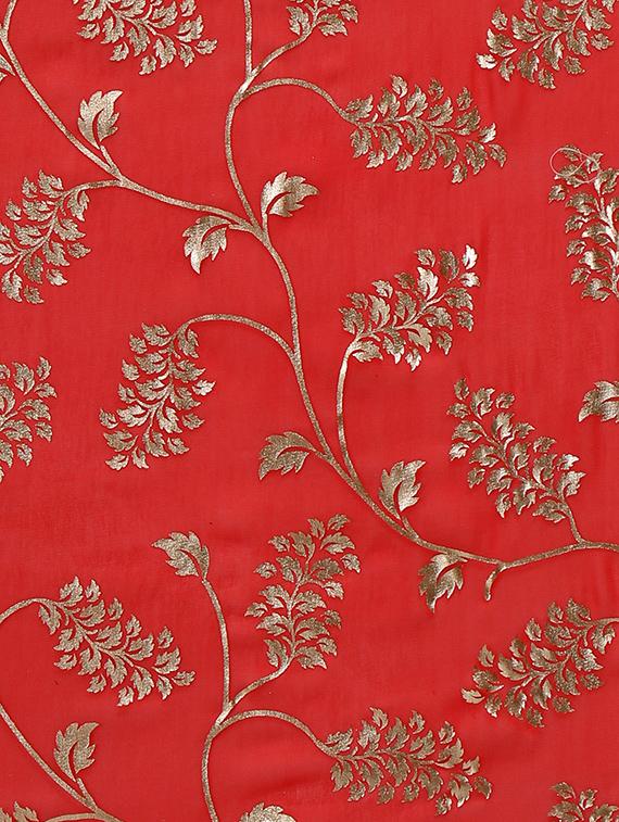 foil printed saree with blouse - 16049463 - Zoom Image - 4
