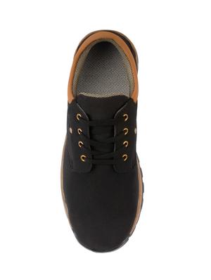 black leatherette lace up shoes - 16049594 - Standard Image - 4