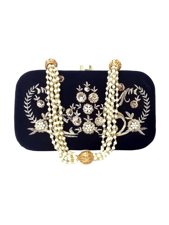 black velvet box clutch - 16049809 - Zoom Image - 4