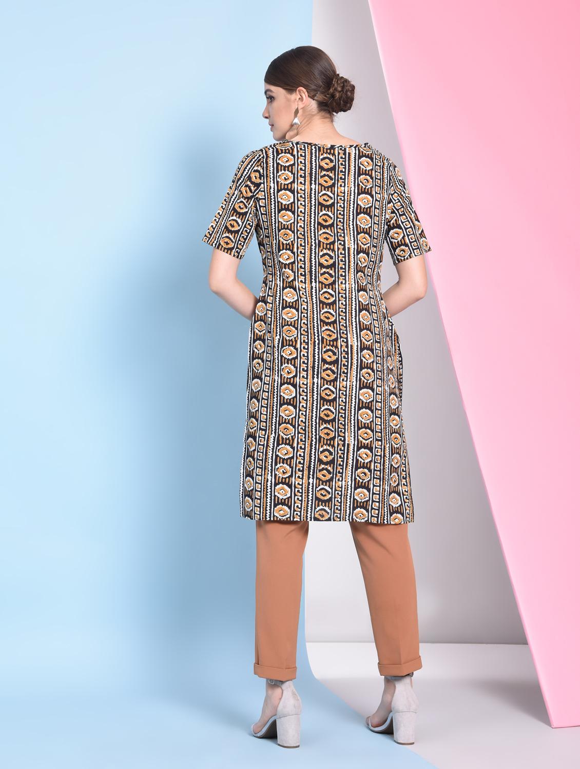 Printed straight kurta - 16050758 - Zoom Image - 4