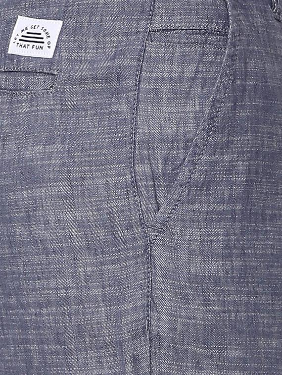 blue cotton chinos casual trousers - 16050983 - Zoom Image - 4