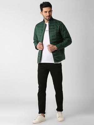 green polyester quilted jacket - 16051056 - Standard Image - 4