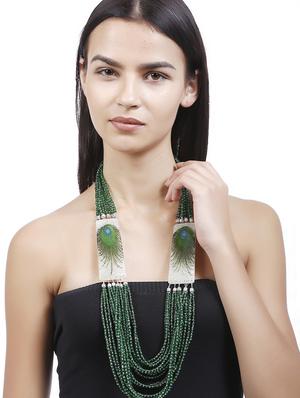 green metal other necklace - 16053554 - Standard Image - 4