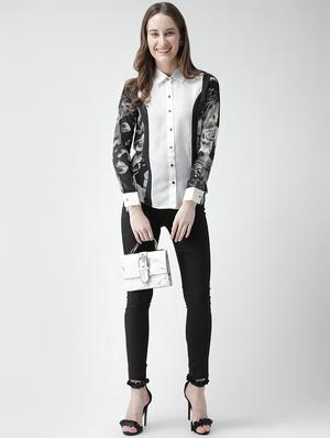 color block floral shirt - 16058367 - Standard Image - 4
