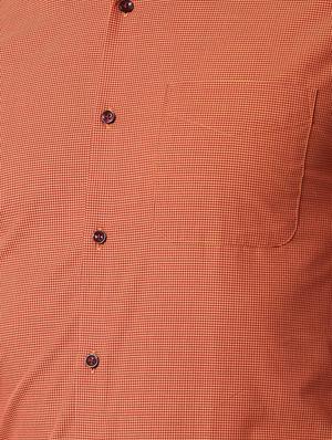 orange solid formal shirt - 16058739 - Standard Image - 4