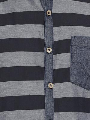 grey striped casual shirt - 16059135 - Standard Image - 4