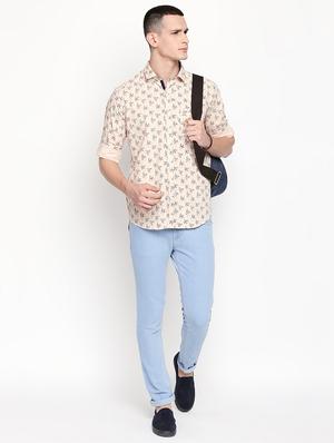 beige floral printed casual shirt - 16059169 - Standard Image - 4
