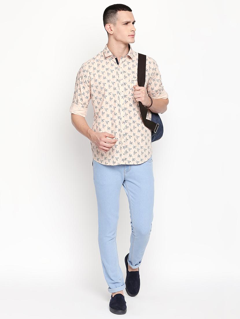 beige floral printed casual shirt - 16059169 - Zoom Image - 4