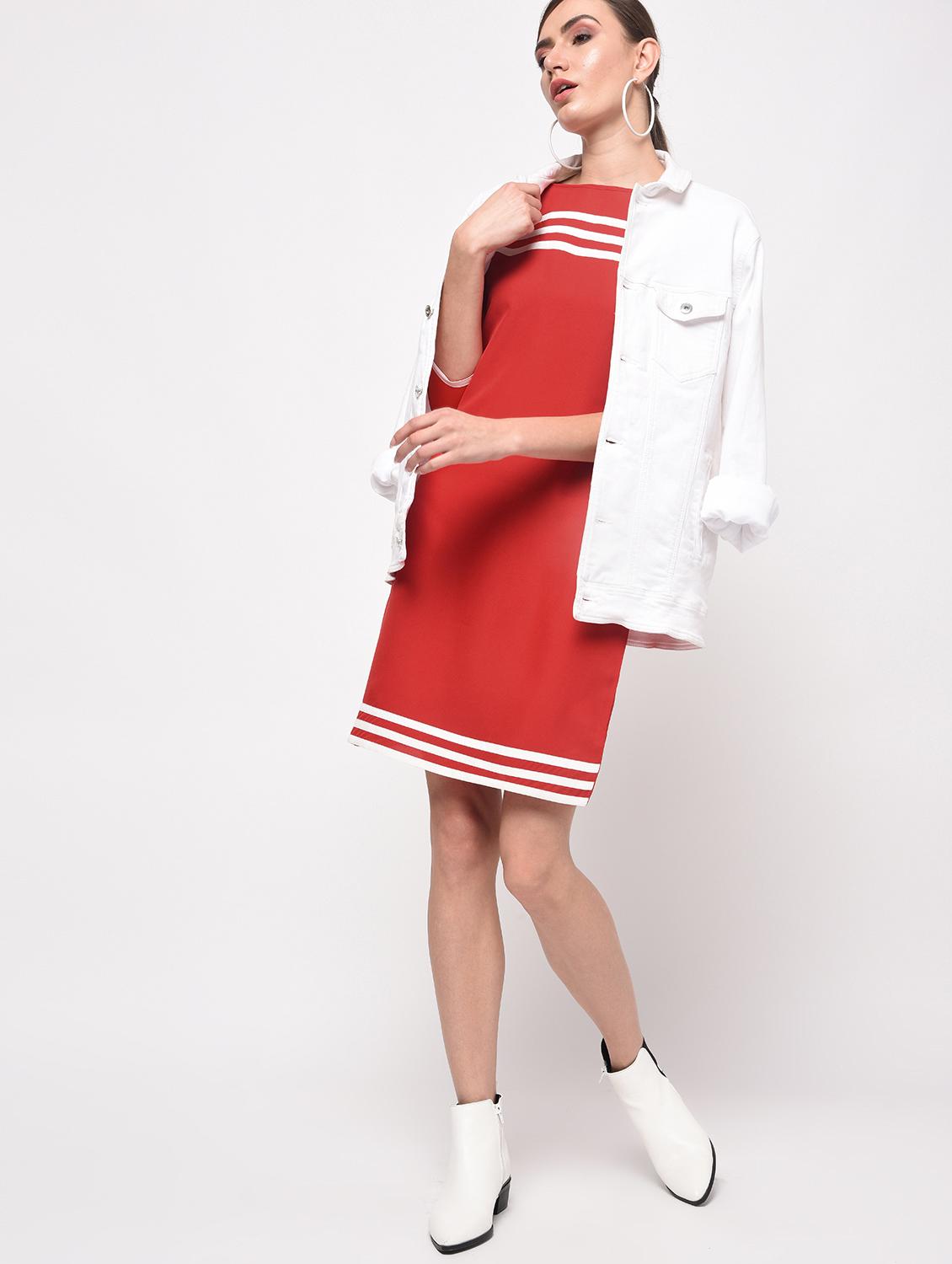 binding detail a-line dress - 16059473 - Zoom Image - 4