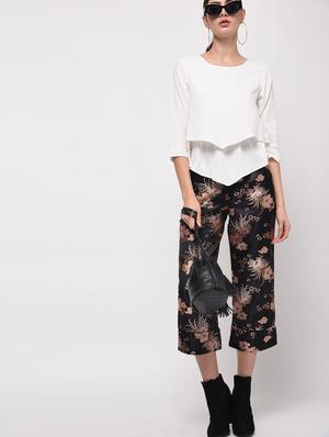 asymmetric hem layered top - 16059486 - Standard Image - 4