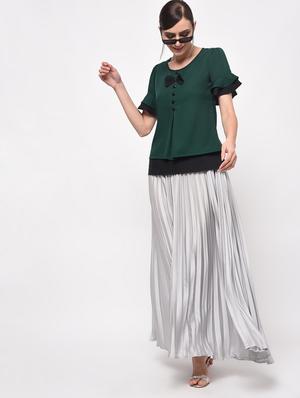 pleat detail layered top - 16059495 - Standard Image - 4