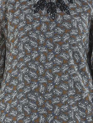 lace trim paisley kaftan top - 16059787 - Standard Image - 4