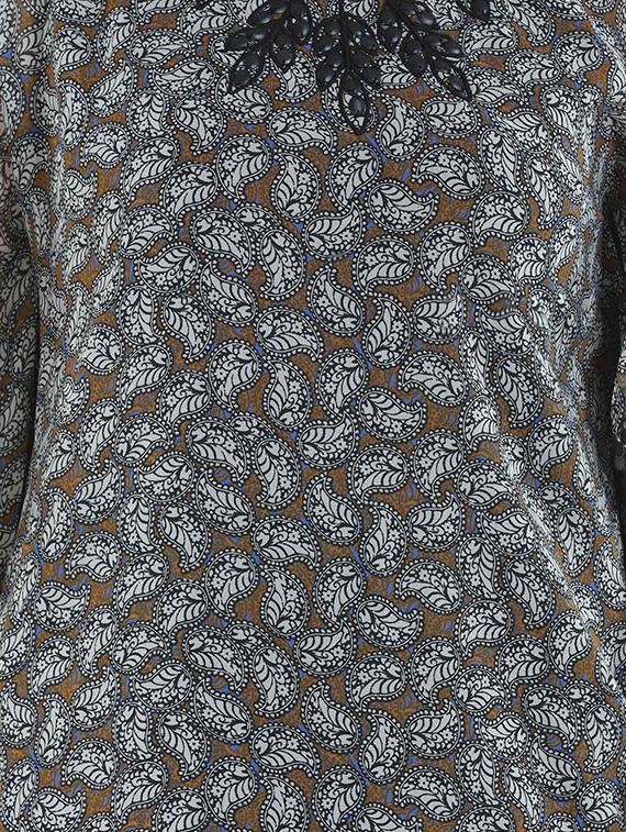 lace trim paisley kaftan top - 16059787 - Zoom Image - 4