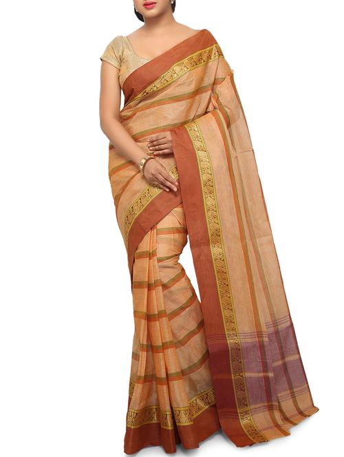 stripes tant saree - 16060943 - Standard Image - 1