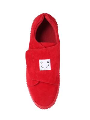 red Suede casual slip ons - 16061482 - Standard Image - 4