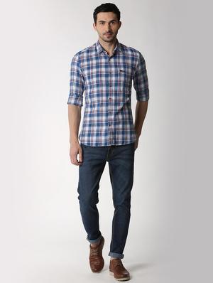 blue cotton casual shirt - 16061528 - Standard Image - 4