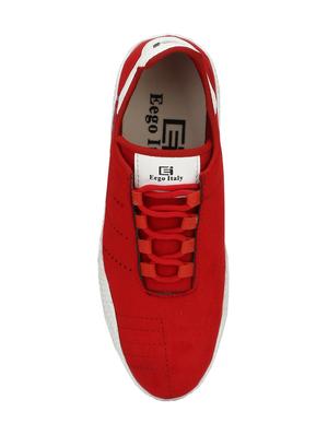 red fabric lace up shoes - 16062053 - Standard Image - 4