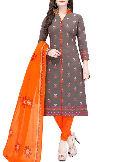 floral print unstitched suit - 16062440 - Standard Image - 1