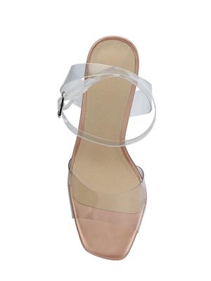 gold ankle strap sandals - 16062828 - Standard Image - 4