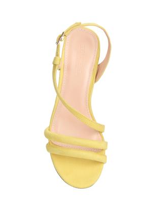 yellow ankle strap sandals - 16062850 - Standard Image - 4