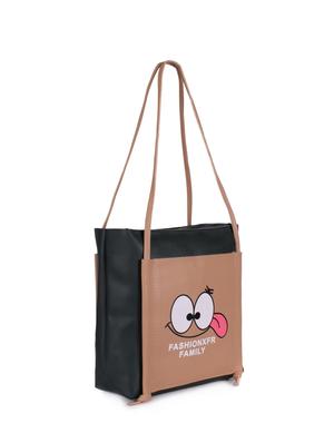 beige leatherette (pu) regular handbag - 16063833 - Standard Image - 4