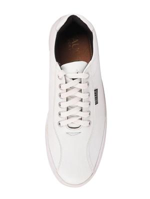 white leather lace up sneakers - 16064014 - Standard Image - 4