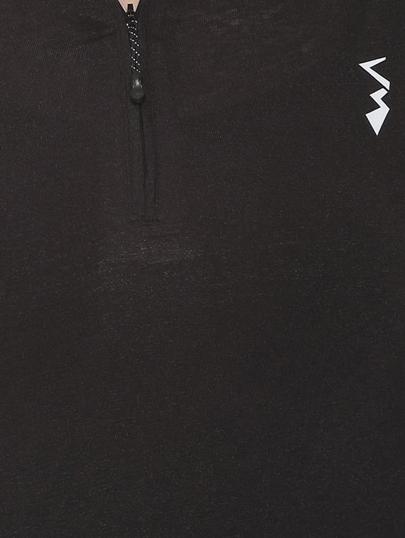 zipper detail solid tee - 16064369 - Zoom Image - 4