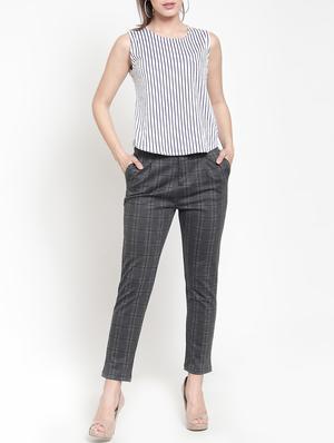 pleated checkered trouser - 16064640 - Standard Image - 4