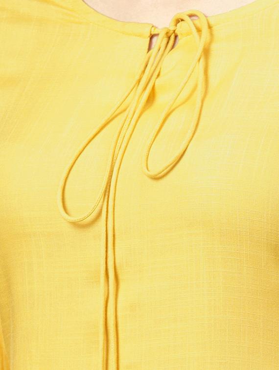 solid asymmetric kurta - 16065340 - Zoom Image - 4