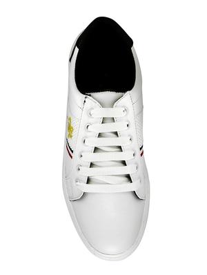 black leatherette lace up sneakers - 16065514 - Standard Image - 4