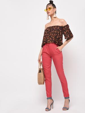 elastic waist pleated trouser - 16065922 - Standard Image - 4