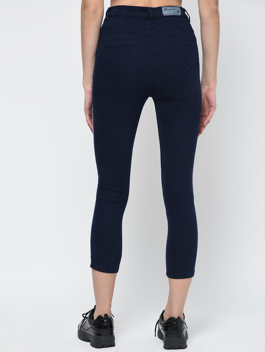 knee slit side taped jeans - 16065982 - Zoom Image - 4