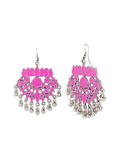 black metal chandellier earring - 16066904 - Very Small Image - 1