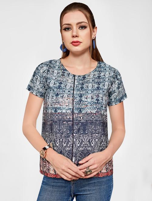 printed straight kurti - 16067085 - Standard Image - 1