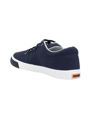 navy canvas lace up sneakers - 16069967 - Standard Image - 4